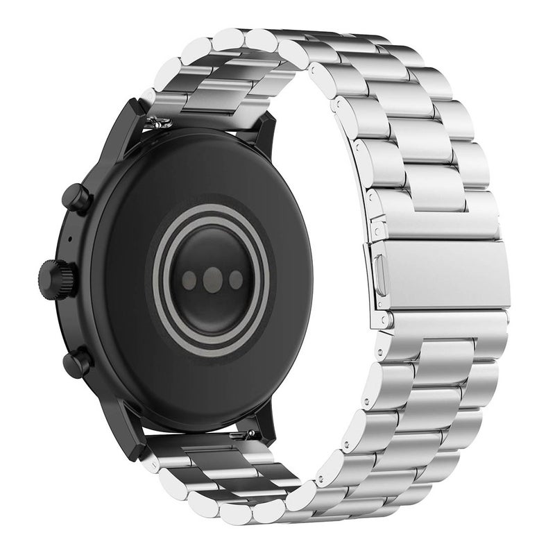 إيروريكس سوار معصم فولاذي مقاس 22 مم لساعات Fossil Gen 5 Carlyle وGen 5 Julianna وGen 5 Garrett وGen 5 Carlyle Hr (فضي) - Image 4