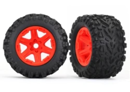 Traxxas 8672A 38 Wheels with Talon EXT Tires Orange - Image 1