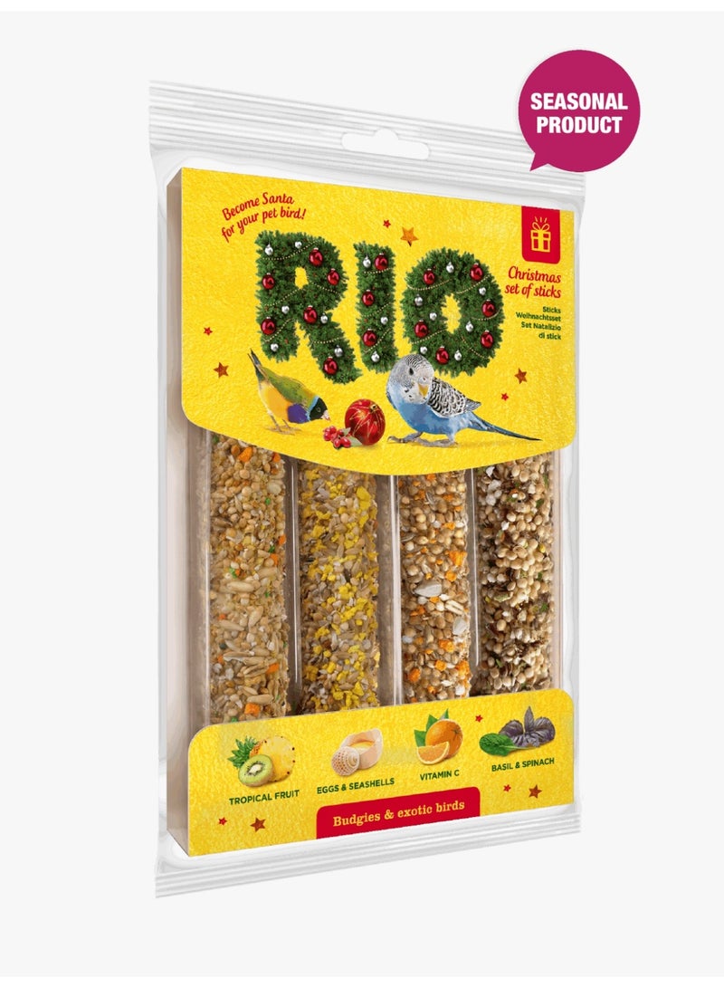 RIO Christmas set of sticks for Budgies and Exotic Birds