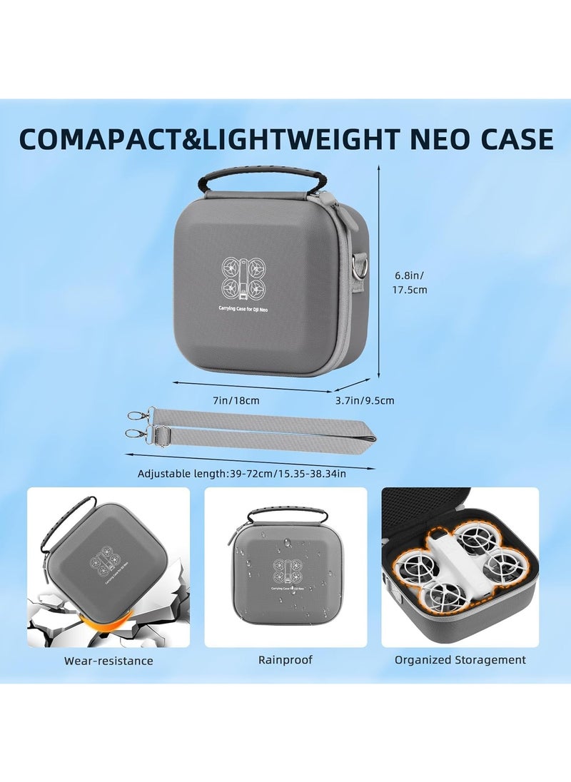 ماركة غير محددة DJI نيو المحمولة بو الجلود حقيبة الكتف الصغيرة ، ومناسبة ل DJI نيو الطائرات بدون طيار والاكسسوارات البطارية ( رمادي )  - Image 2