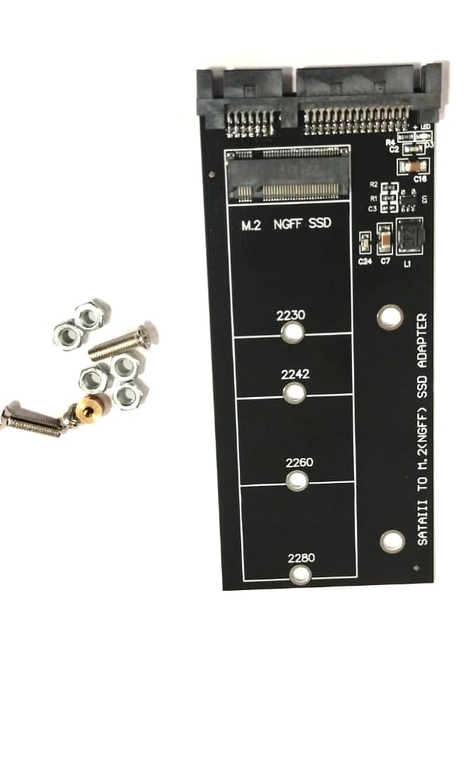 ETZIN محول بطاقة M.2 NGFF إلى SATA III بـ 22 دبوس لمحول SATA لـ NGFF M.2 بناءً على المفتاح B/B + M 2280 2260 2242 2230 مم SSD بسرعة فائقة 6Gbps لأجهزة الكمبيوتر المحمولة والمكتبية EPL-1067HS - Image 1