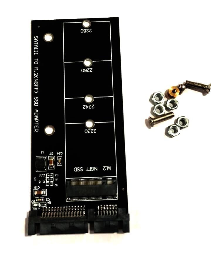 ETZIN محول بطاقة M.2 NGFF إلى SATA III بـ 22 دبوس لمحول SATA لـ NGFF M.2 بناءً على المفتاح B/B + M 2280 2260 2242 2230 مم SSD بسرعة فائقة 6Gbps لأجهزة الكمبيوتر المحمولة والمكتبية EPL-1067HS - Image 2