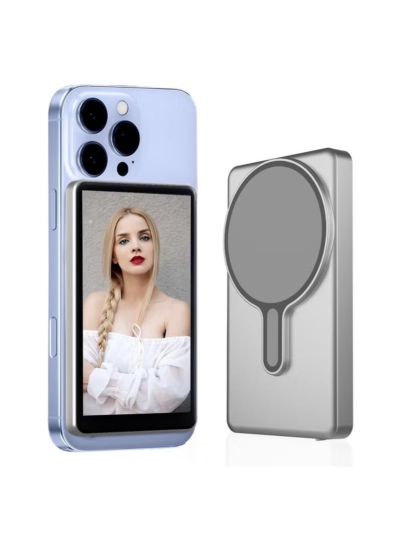 Gravity 4-Inch Wireless Vlog Selfie Monitor Screen for Smartphones with Magnetic Mount & Remote Control | Rear Camera Display for Live Streaming, YouTube, Content Creation & Video Recording | Compatible with iPhone & Android | Compact & Portable - Image 1