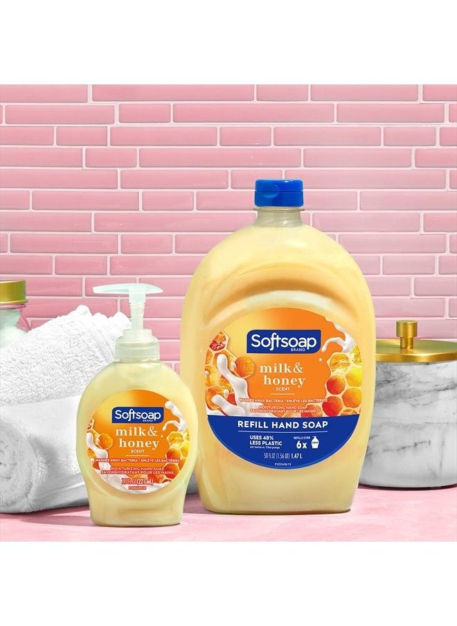 Softsoap Moisturizing Liquid Hand Soap, Milk and Honey, 7.5 Fluid Ounce, Pack of 6 (Package may vary)  - Image 2