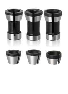 Generic 6Pcs Router Collet Chuck Carbon Steel Collet Woodworking Milling Chuck Adapter for Trimming Engraving Machine Milling Machine Parts  - Image 1