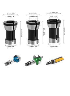 Generic 6Pcs Router Collet Chuck Carbon Steel Collet Woodworking Milling Chuck Adapter for Trimming Engraving Machine Milling Machine Parts  - Image 3