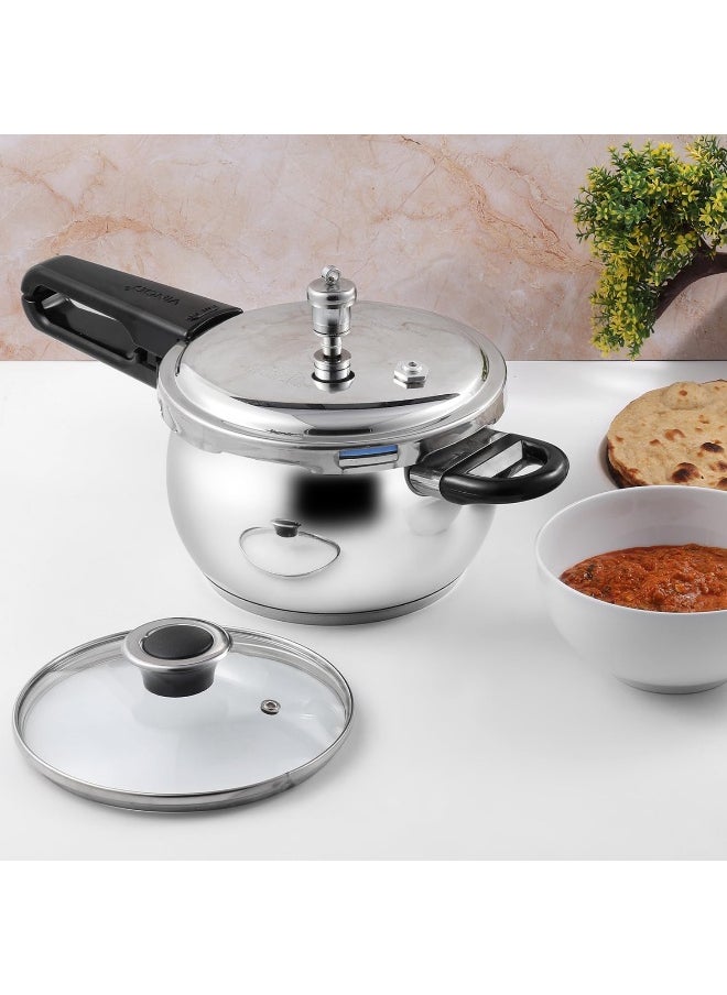 VINOD - Splendid Plus 18/8 Stainless Steel Pressure Cooker Outer Lid 1.5 Litre - Image 1