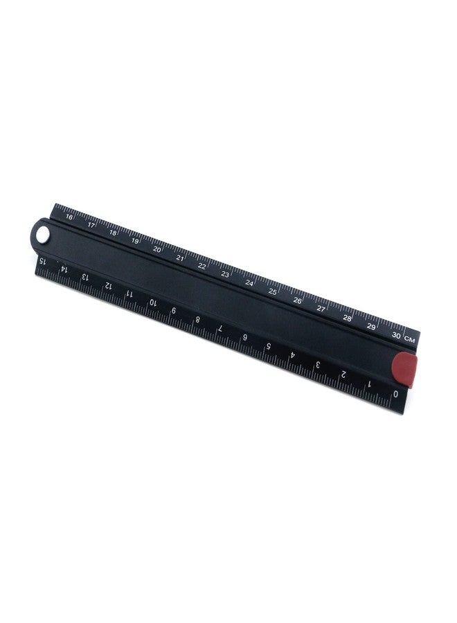 Pastlla 12" Folding Ruler, Aluminum Alloy Foldable Ruler 90°Folding Metal Stationery Ruler Angle Ruler Measuring Instrument Adjustable Geometry Measuring Ruler Multifunctional Inclinometer Measurement - Image 5