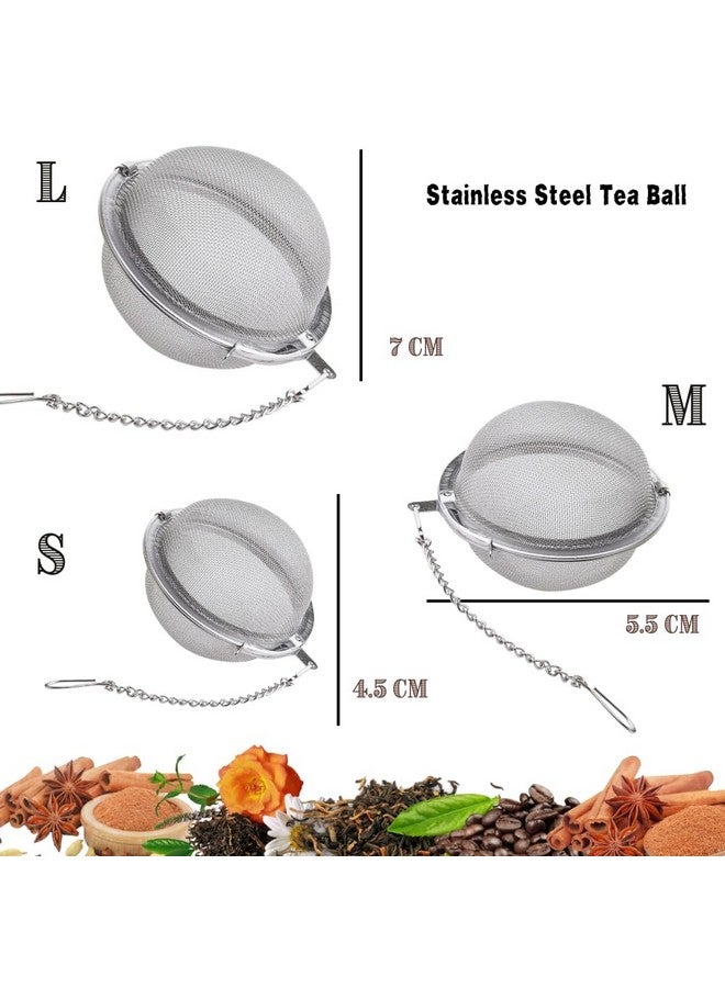 KOOSHLO KOOSHLO Different Sizes Stainless Steel Tea Strainer Mesh Tea Ball,Loose Leaf Strainers Interval Diffuser for Flower Loose Leaf Tea & Seasoning Spices -Teapot, Cup, Mug, Pot (Big) - Image 2