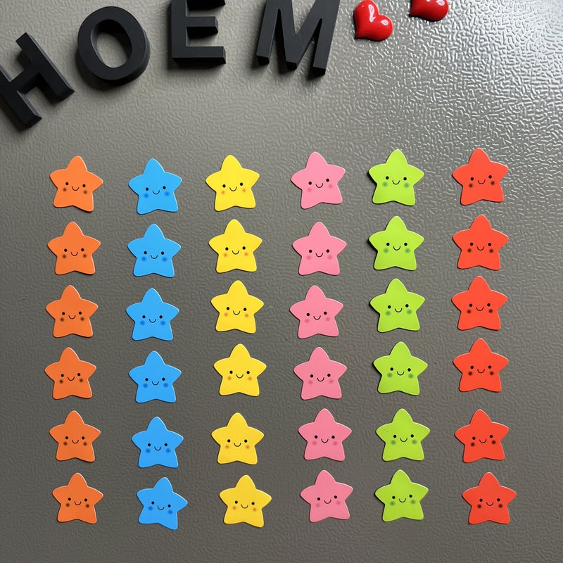Green Star Shaped Fridge Magnets 30 Pack for Refrigerator Whiteboard Office Decor - Image 3