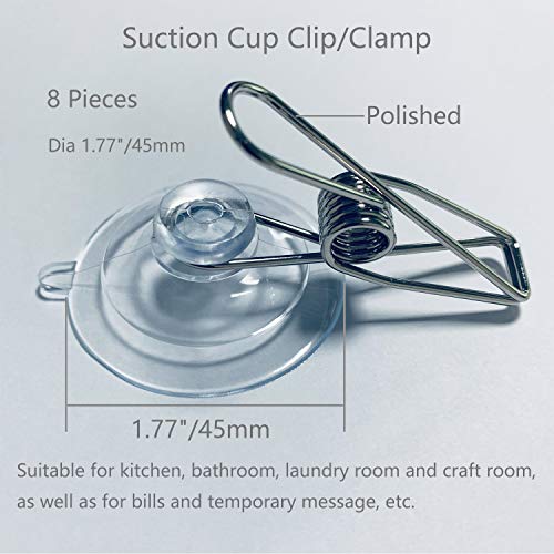 JZMYXA Suction Cup Clip, Sucker Diameter 45mm,8 Pack - Image 2