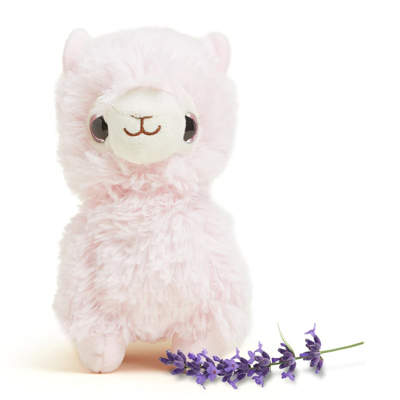 warmies Junior Microwavable Weighted Stuffed Animals Pink Llama Heated Stuffed Animal Plushie for Warmth Comfort Cute Soft Plush Toys for Adults Children Boys Girls Babies Toddlers