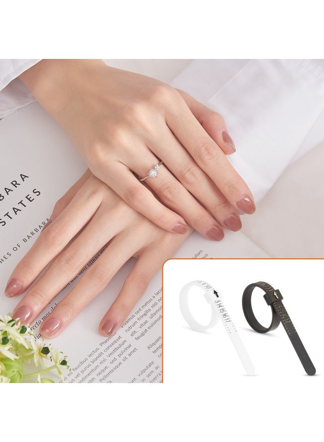 Euro Hong Kong Ring Measurement Ring American Code Finger Size Adjuster Standard Soft Size Ring Measurement Tool-Model:Hong Kong-pink