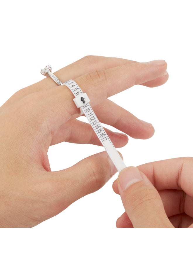Euro Hong Kong Ring Measurement Ring American Code Finger Size Adjuster Standard Soft Size Ring Measurement Tool-Model:Hong Kong-pink