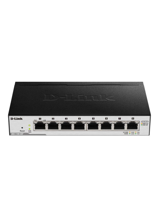 D-Link 8-Port Gigabit Poe Smart Managed Switch Black - Image 1
