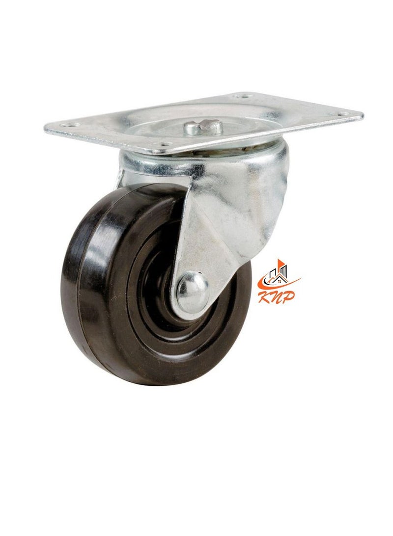 KNP Caster Wheel Rubber 1.5" Swivel - Image 1