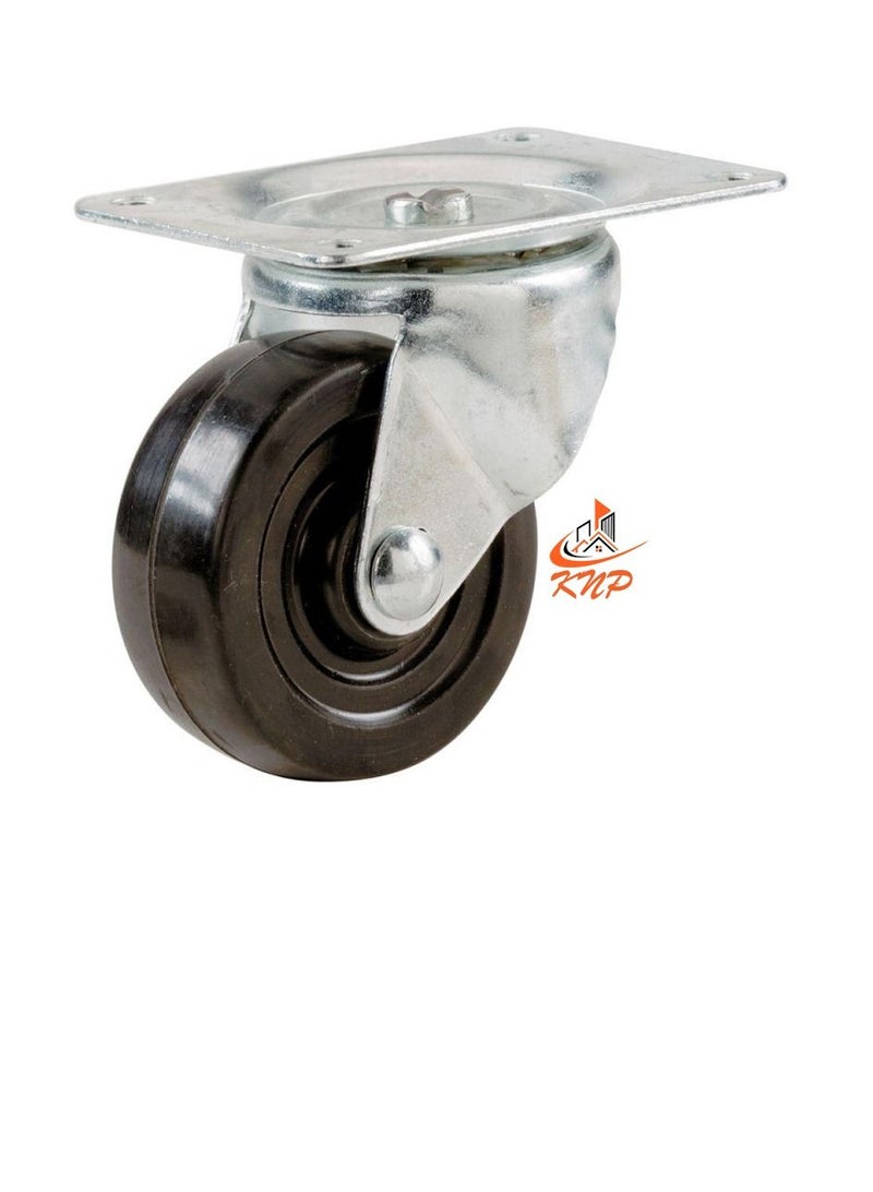KNP Caster Wheel Rubber 1.5" Swivel - Image 2