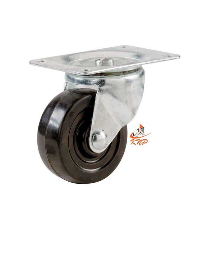 KNP Caster Wheel Rubber 1.5" Swivel - Image 3