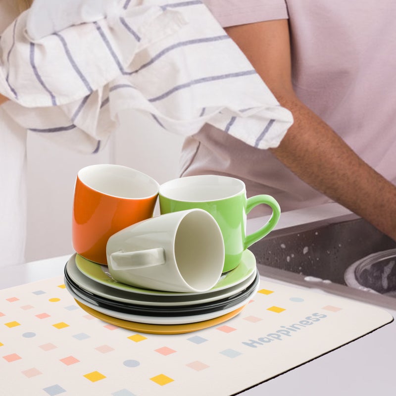 🍳 حصيرة تجفيف الأطباق لمنع انزلاقها للاستخدام في المطبخ - Image 4