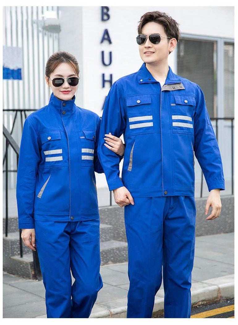 NIBEMINENT High Quality Hi Vis Safety Work Clothing Auto Repairman Mechanic Electrical Labor Uniforms Welding Suit Cotton Working Coveralls - Image 1
