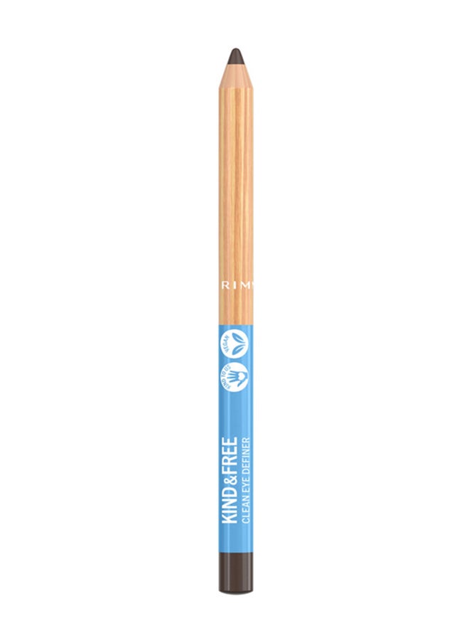 RIMMEL LONDON Kind & Free Clean Eyeliner Pencil - 002 - Pecan Brown, 1.1g  - Image 1