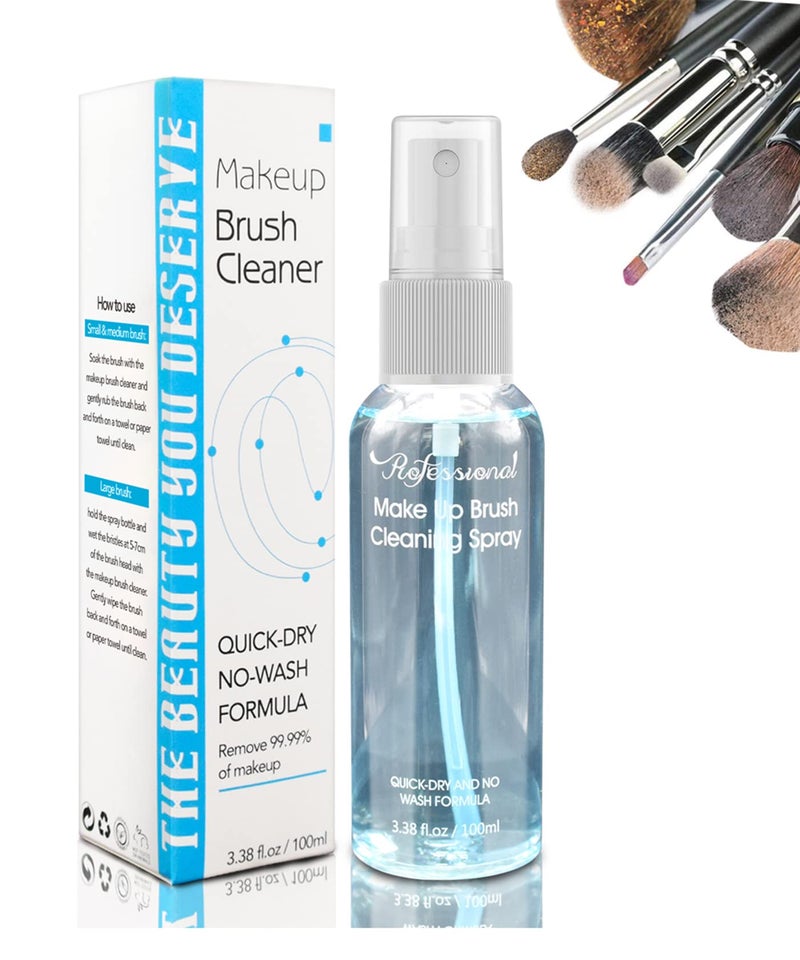 Felico Makeup Brush Cleaner for Cosmetic Brushes, No-washing Quick Drying Deep Cleaning Spray Ideal for Makeup Brushes Sponges for Women Girls 3.38 oz - Image 1