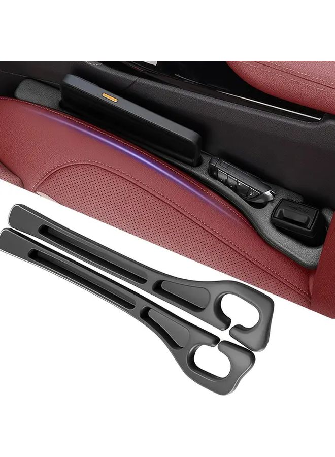 2 Pack Red Car Seat Side Gap Filler Organizer With Phone Holder No Drop Design - Image 1