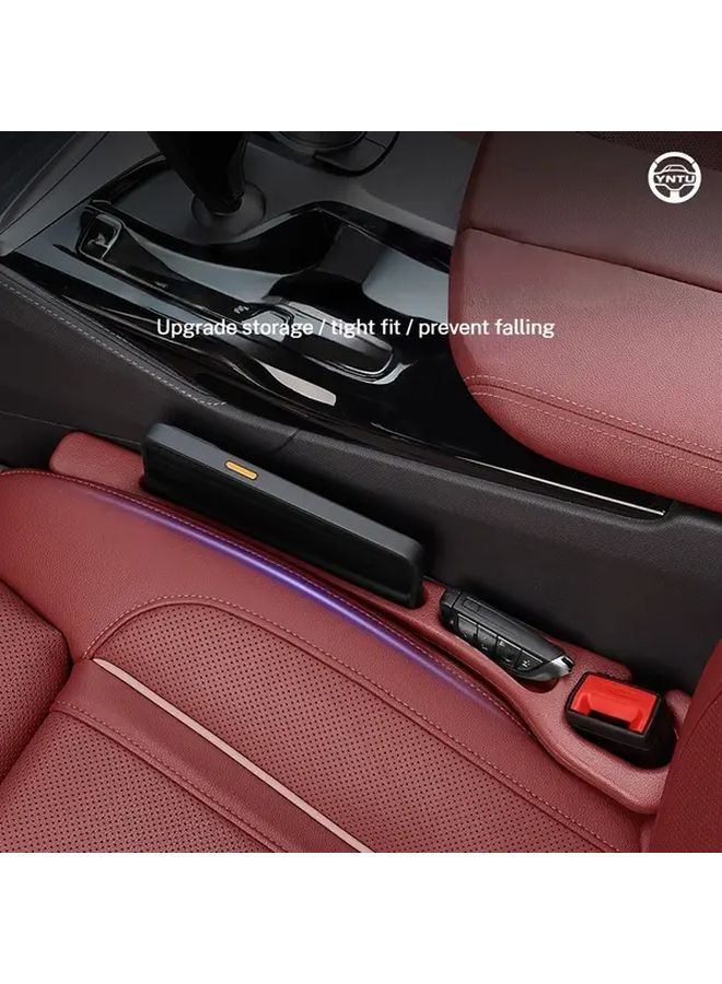 2 Pack Red Car Seat Side Gap Filler Organizer With Phone Holder No Drop Design - Image 3