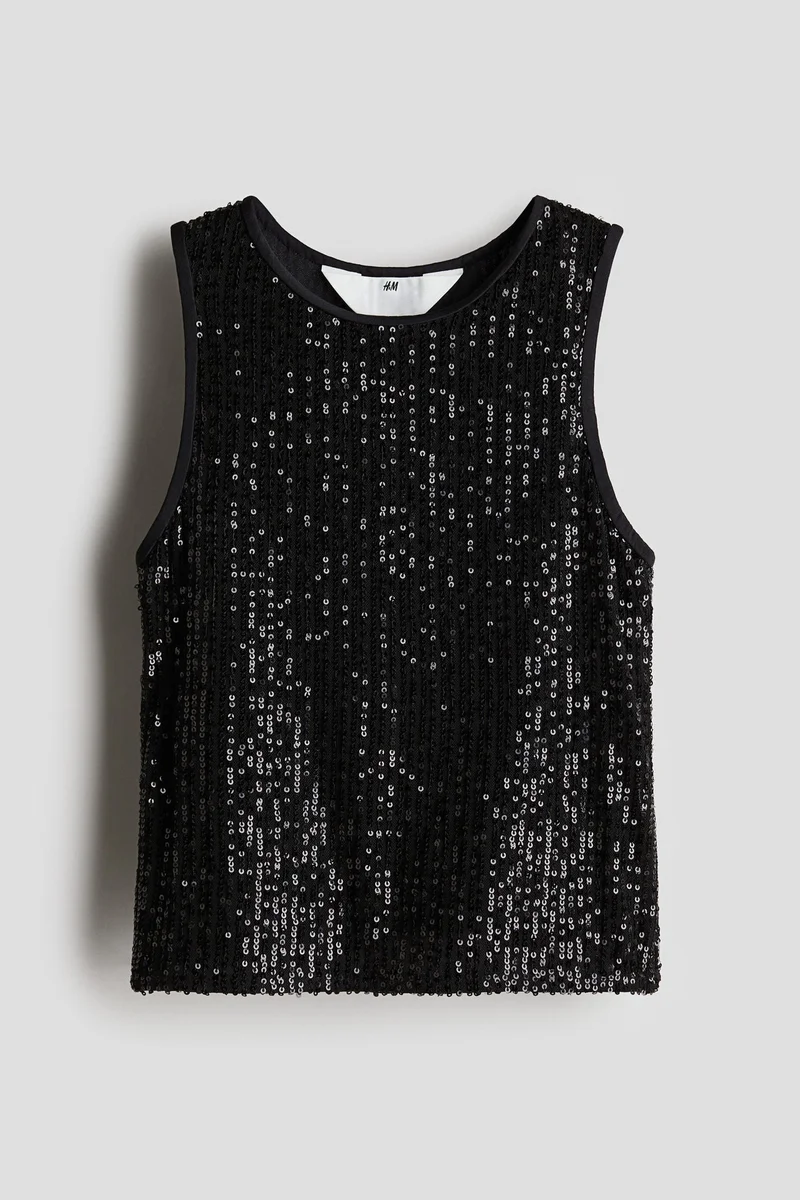 H&M Sequined Vest Top