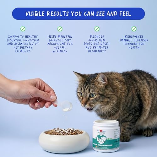 Coco and Luna Probiotics for Cats - Diarrhea & Gas Support - with Inulin and Prebiotics - Digestive Gut Health - Allergies, Constipation Support (Powder for Cats) - Image 2