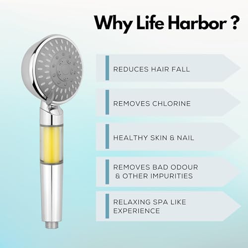 Lifeharbor Life Harbor 15-stage Hand Shower Filter & Softener For Bathroom | Filter For Hard Water And Chlorine | Hand Shower With Lemon Fragrance Filter | Gives Healthy Skin, Hair & Nails - Image 2