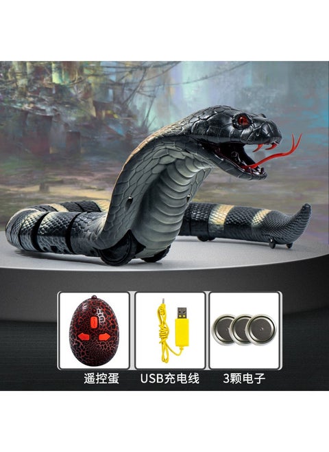 Remote Control Prank Snake Spider Toy 8808 remote control Cobra-Black