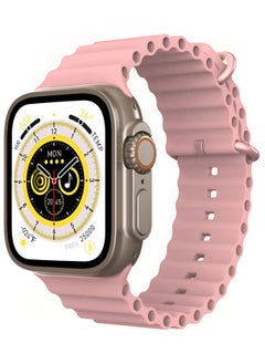 Generic X8+ Ultra Smart Watch Bluetooth NFC Wireless Charging - Pink 