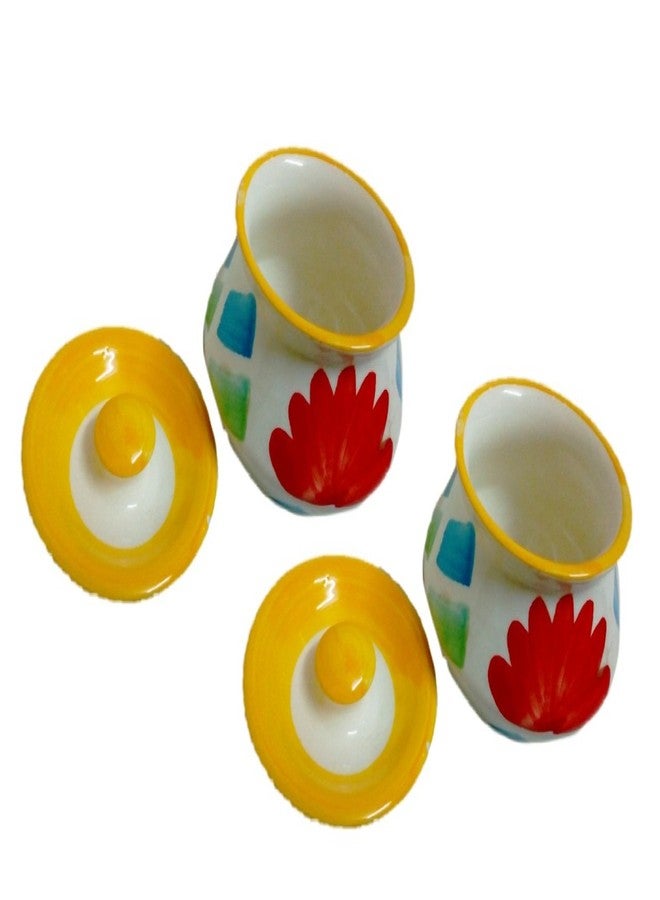 Jetwals Ceramic Pickle Jars Achar handi jars 300ML ACHAR HANDI (AC. HANDI PACK OF 2) - Image 2