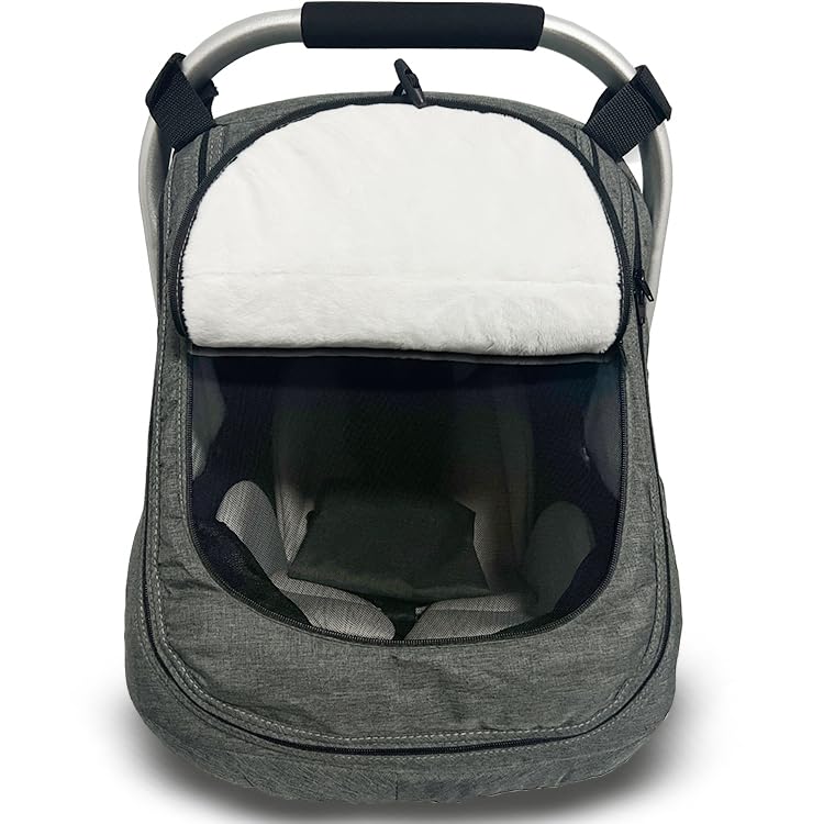 Yazely Car Seat Covers for Babies, Winter Fleece Covers Baby Car Seat Cover for Newborn Boy Girl,Universal Canopies Covers for Infants Carseat Cover Waterproof Protection Baby Covers Warm and Cozy - Image 1