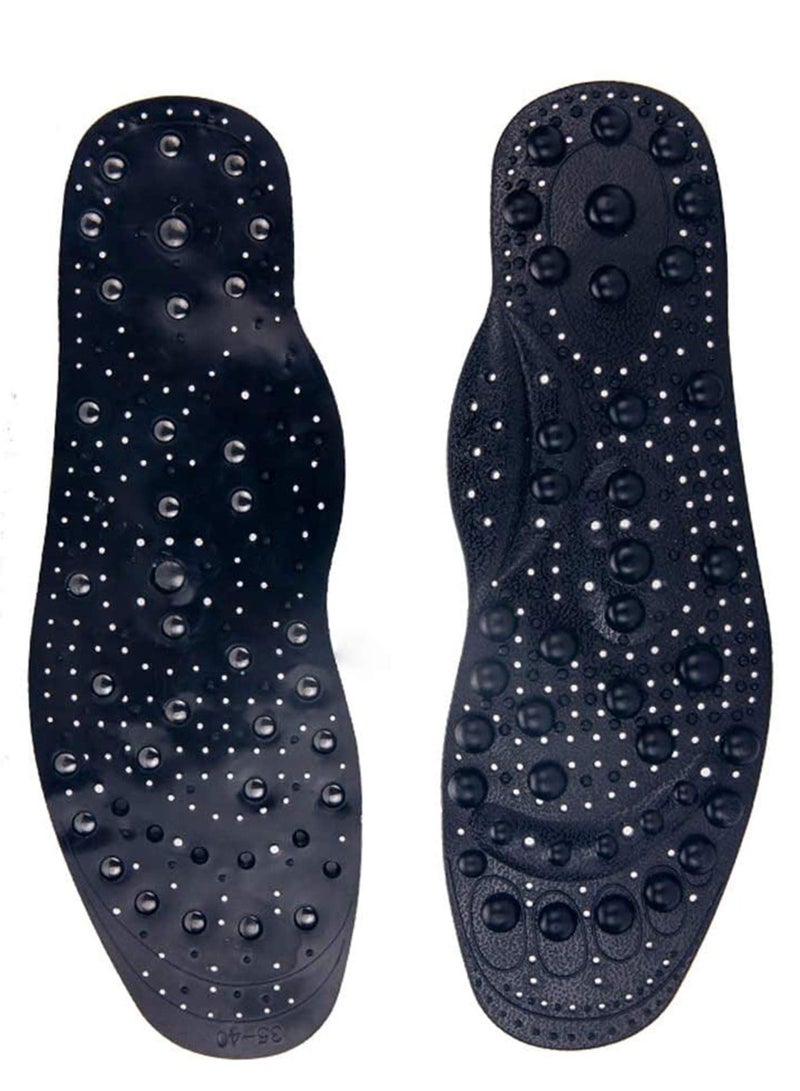 KASTWAVE Massage Insoles, Magnetic Therapy Massaging Acupuncture Insoles, Foot Therapy Pain Relief Fatigue Acupressure Insoles Washable Cuttable, Orthotic Inserts Flat Feet (Female) (S 25CM 35-40) - Image 1