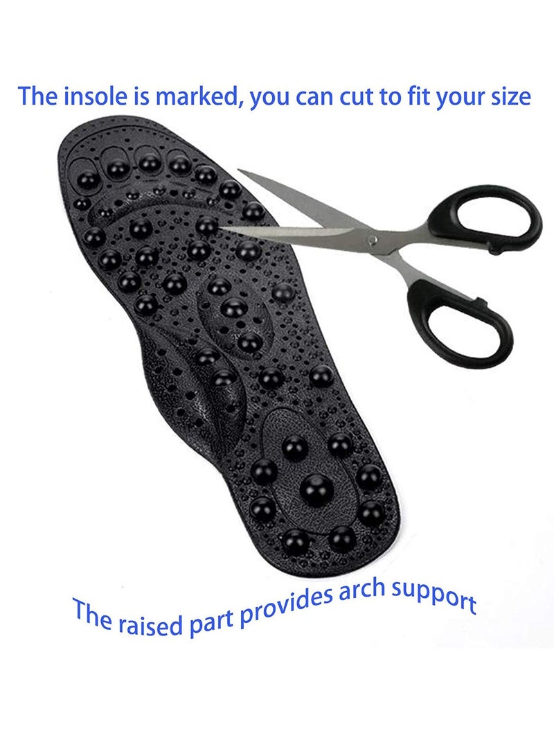 KASTWAVE Massage Insoles, Magnetic Therapy Massaging Acupuncture Insoles, Foot Therapy Pain Relief Fatigue Acupressure Insoles Washable Cuttable, Orthotic Inserts Flat Feet (Female) (S 25CM 35-40) - Image 3