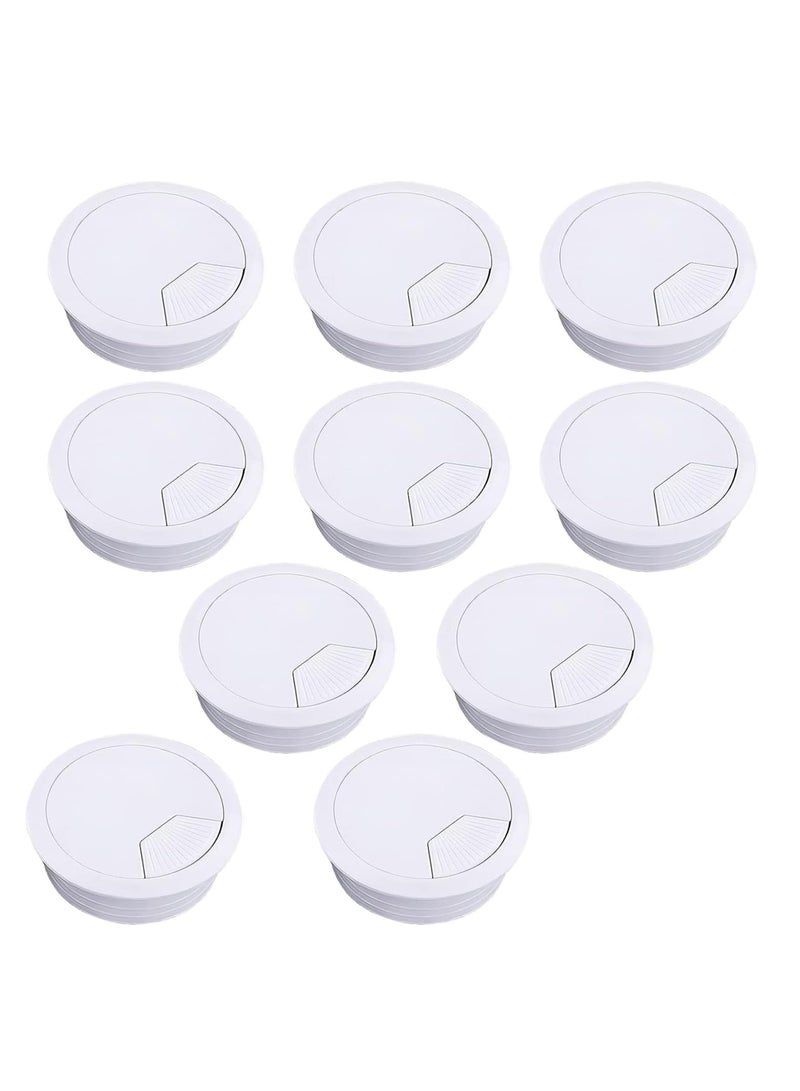 SYOSI 10pcs Desk Grommet 60mm Desk Cable Grommet Desk Cable Hole Covers with Hole Saw Ideal Solution for Office and Home Table Cable - Image 1
