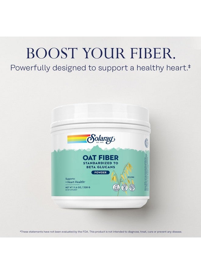 SOLARAY Oat Fiber - Soluble Fiber Supplement Powder - Standardized to Beta Glucans for Heart Health Support - Unflavored, Gluten Free, Vegan, 60 Day Guarantee, Lab Verified - 30 Servings, 11.6oz - Image 3