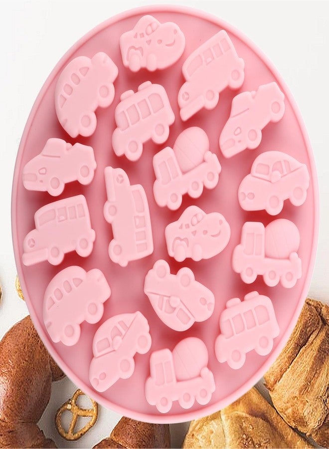 YIMINGMOLD قوالب سيليكون على شكل سيارة من YIMINGMOLD لصنع الحلوى، سيارة أجرة، شاحنة، سيارة سباق، حافلة، قالب للحلوى المطاطية - Image 1