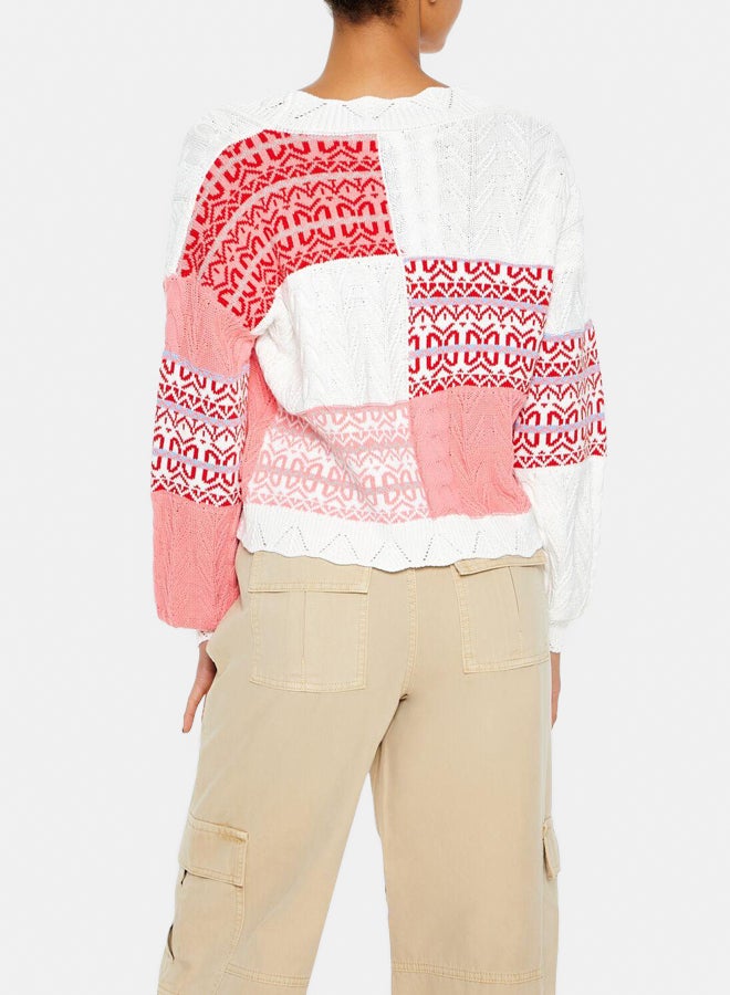 FOREVER 21 Patchwork Cardigan Sweater - Image 3