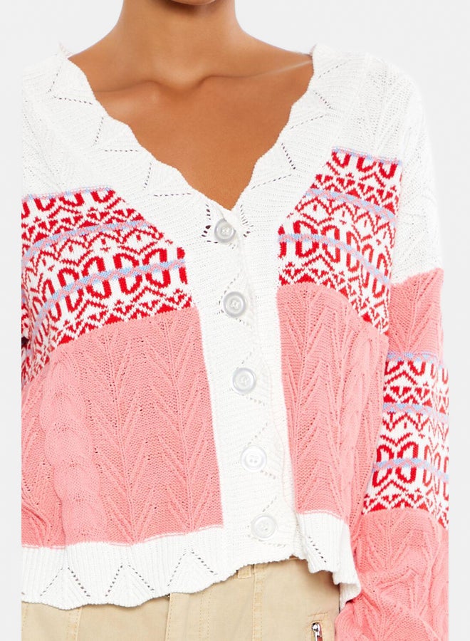 FOREVER 21 Patchwork Cardigan Sweater - Image 4