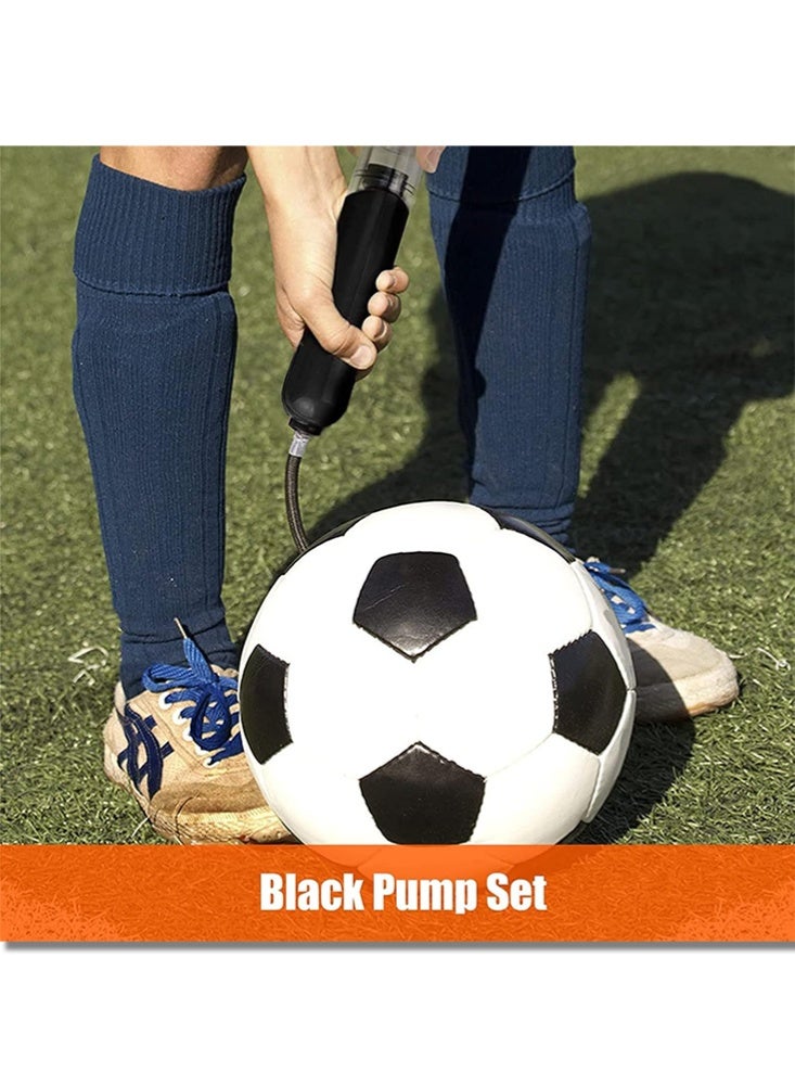 FDsport مضخة كرات، قطعة واحدة من مضخة الهواء اليدوية المحمولة ذات العمل المزدوج لرياضة كرة السلة وكرة القدم وكرة الطائرة مع إبر وفوهات، لون أسود - Image 4