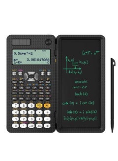Scientific Calculator with LCD Notepad 417 Functions Professional Portable Foldable Calculator for Students Upgraded 991ES Black