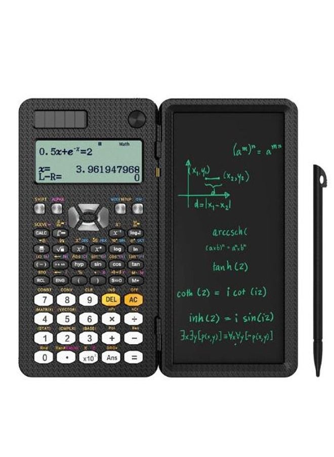 ULHYC - Scientific Calculator with LCD Notepad 417 Functions Professional Portable Foldable Calculator for Students Upgraded 991ES Black - Image 1