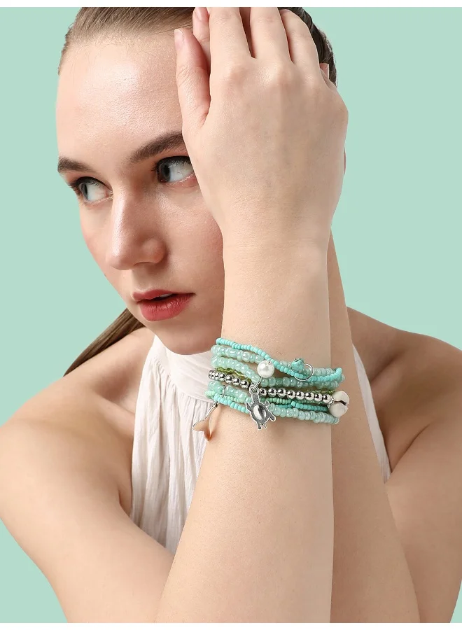 SOHI Trendy Beaded Artificial Bracelet Jewellery
