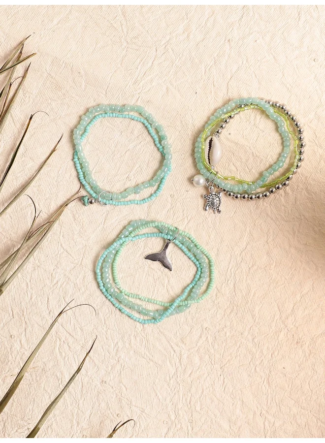SOHI Trendy Beaded Artificial Bracelet Jewellery
