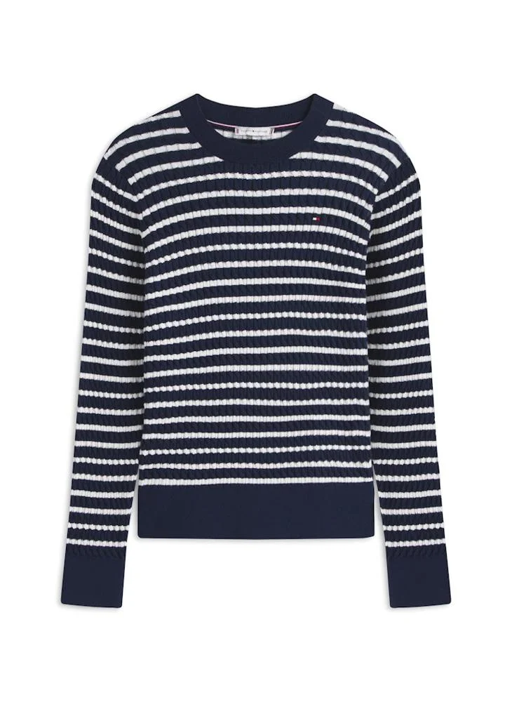 TOMMY HILFIGER CO CABLE FINE GG C-NK LS SWT