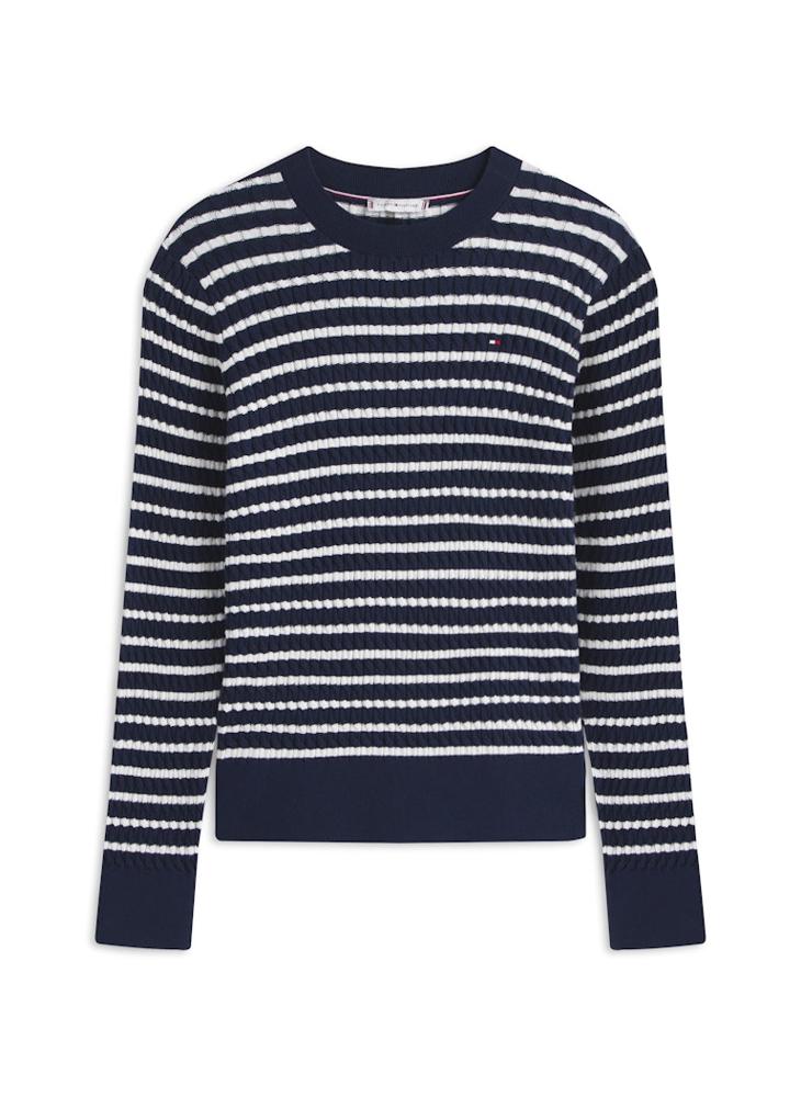 TOMMY HILFIGER CO CABLE FINE GG C-NK LS SWT - Image 4