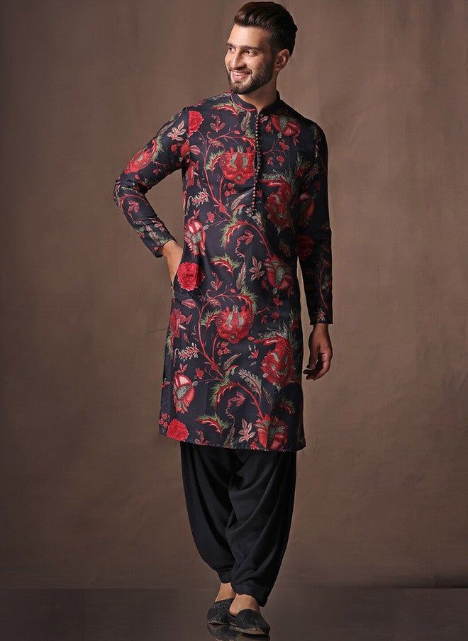 KISAH Men Abstract Printed Regular Fit Kurta - Image 5
